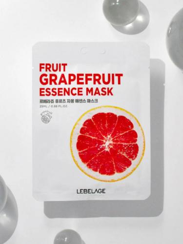 LEBELAGE FRUIT GRAPEFRUIT ESSENCE MASK 25ml Тканевая маска с грейпфрутом