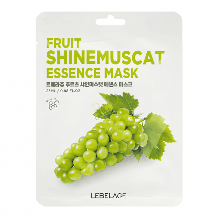 LEBELAGE FRUIT SHINEMUSCAT ESSENCE MASK Тканевая маска с виноградом