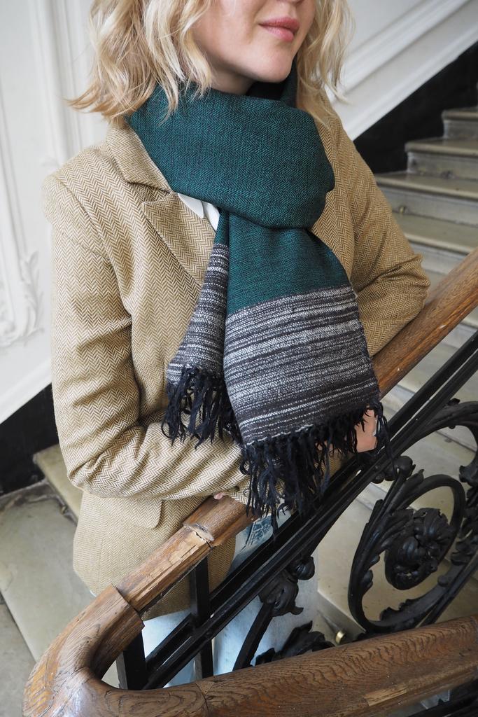 Шарф из шерсти яка Изумруд