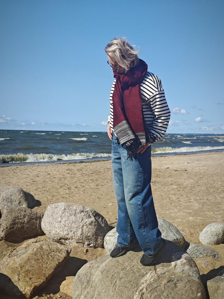 Шарф из шерсти яка Благородный Бордо