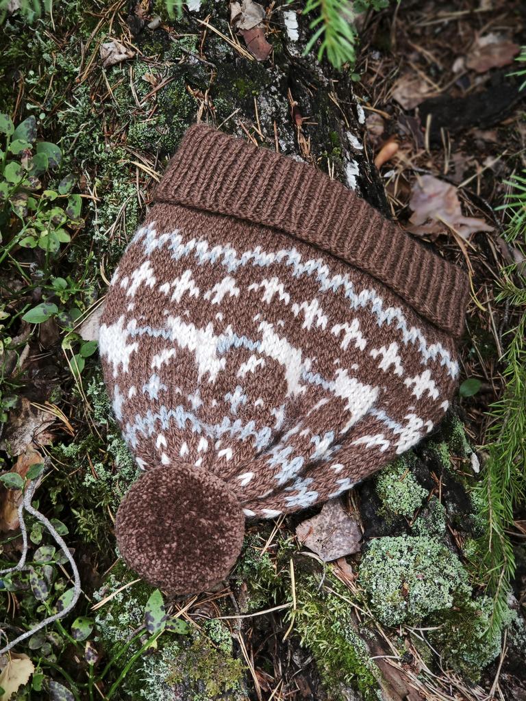 Шапка Ботаника из натуральной шерсти