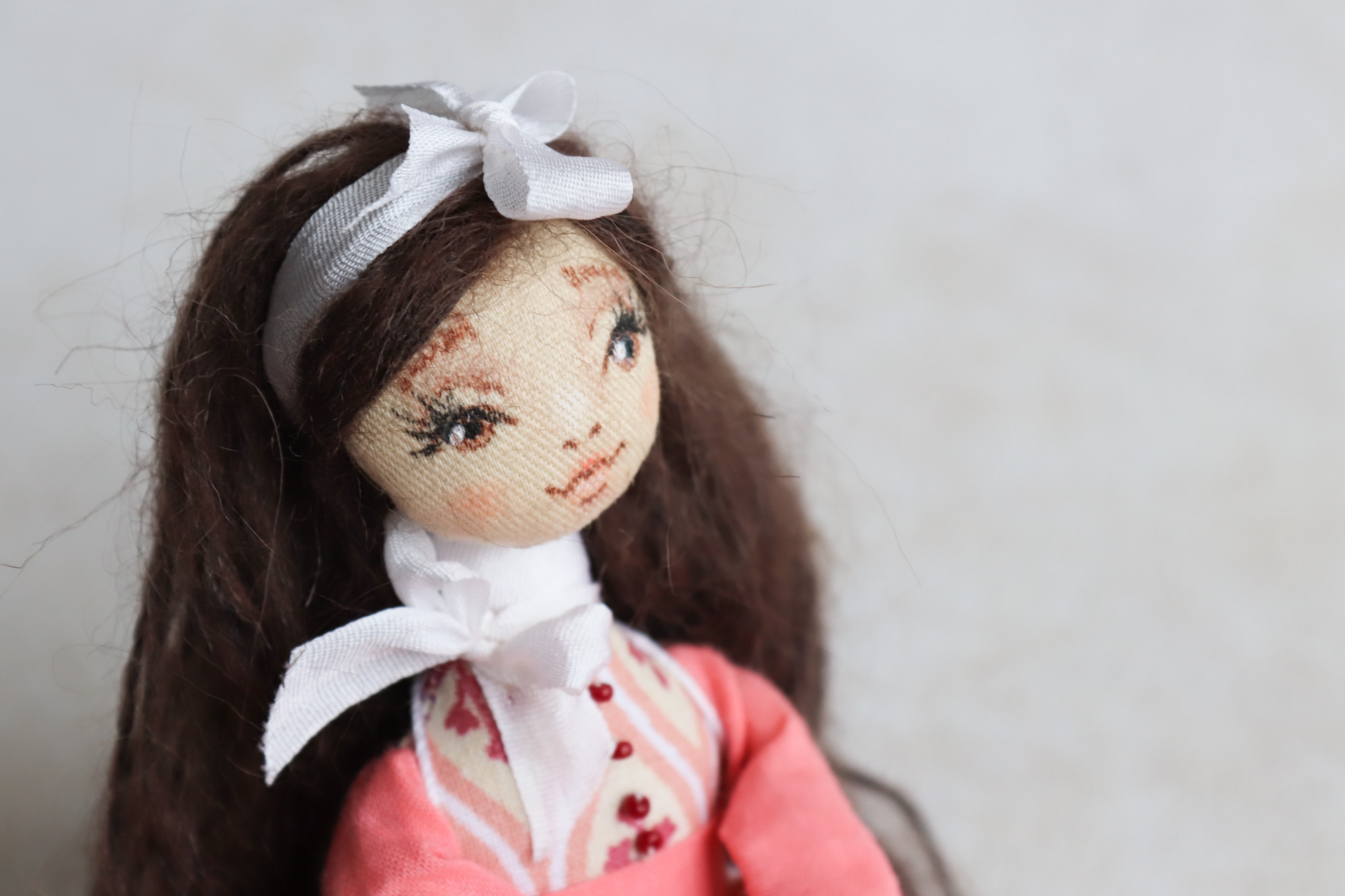 Аврора. Елочная игрушка. Авторская текстильная кукла