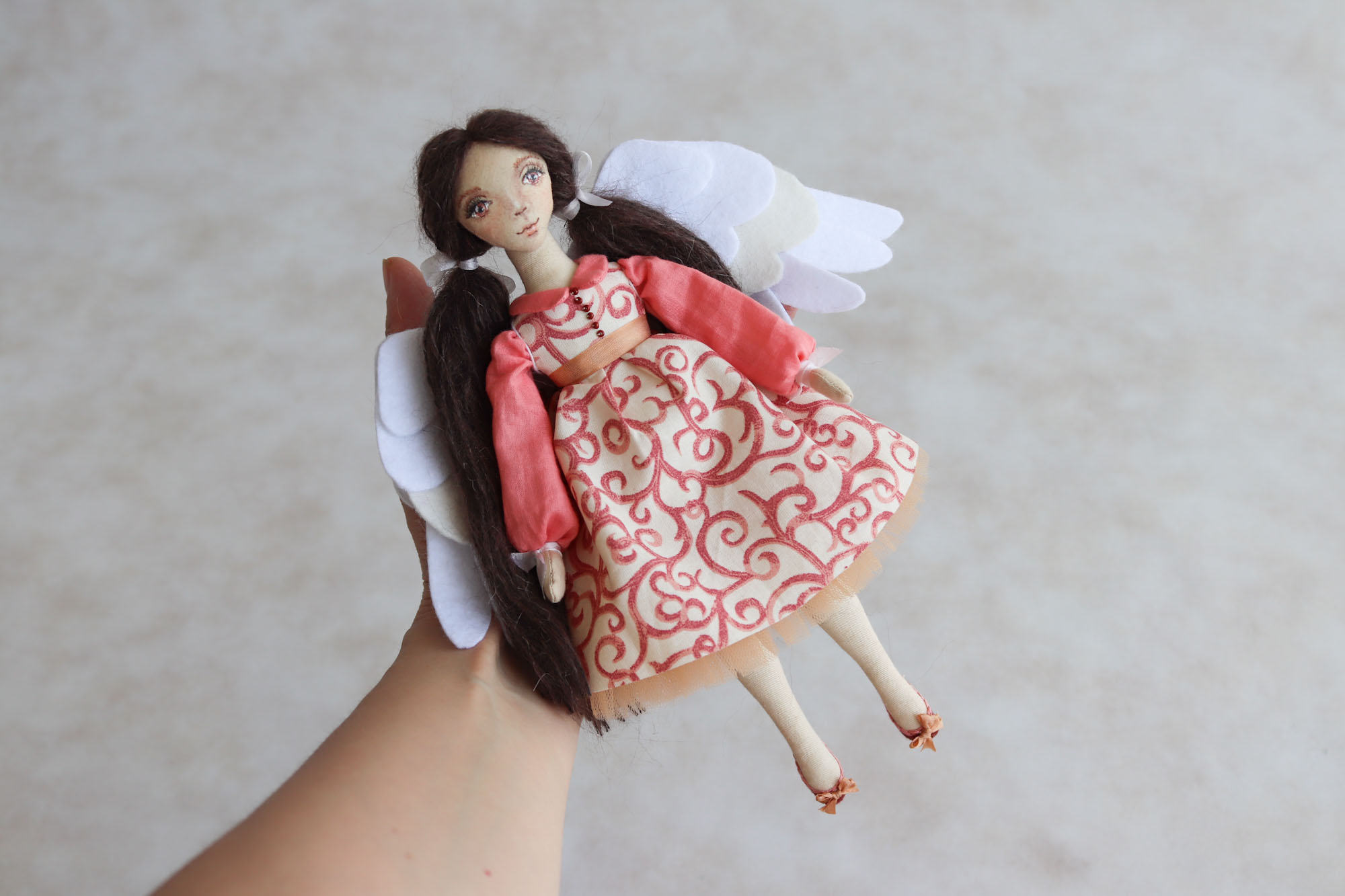 Ангел Клэр. Авторская кукла из текстиля.
