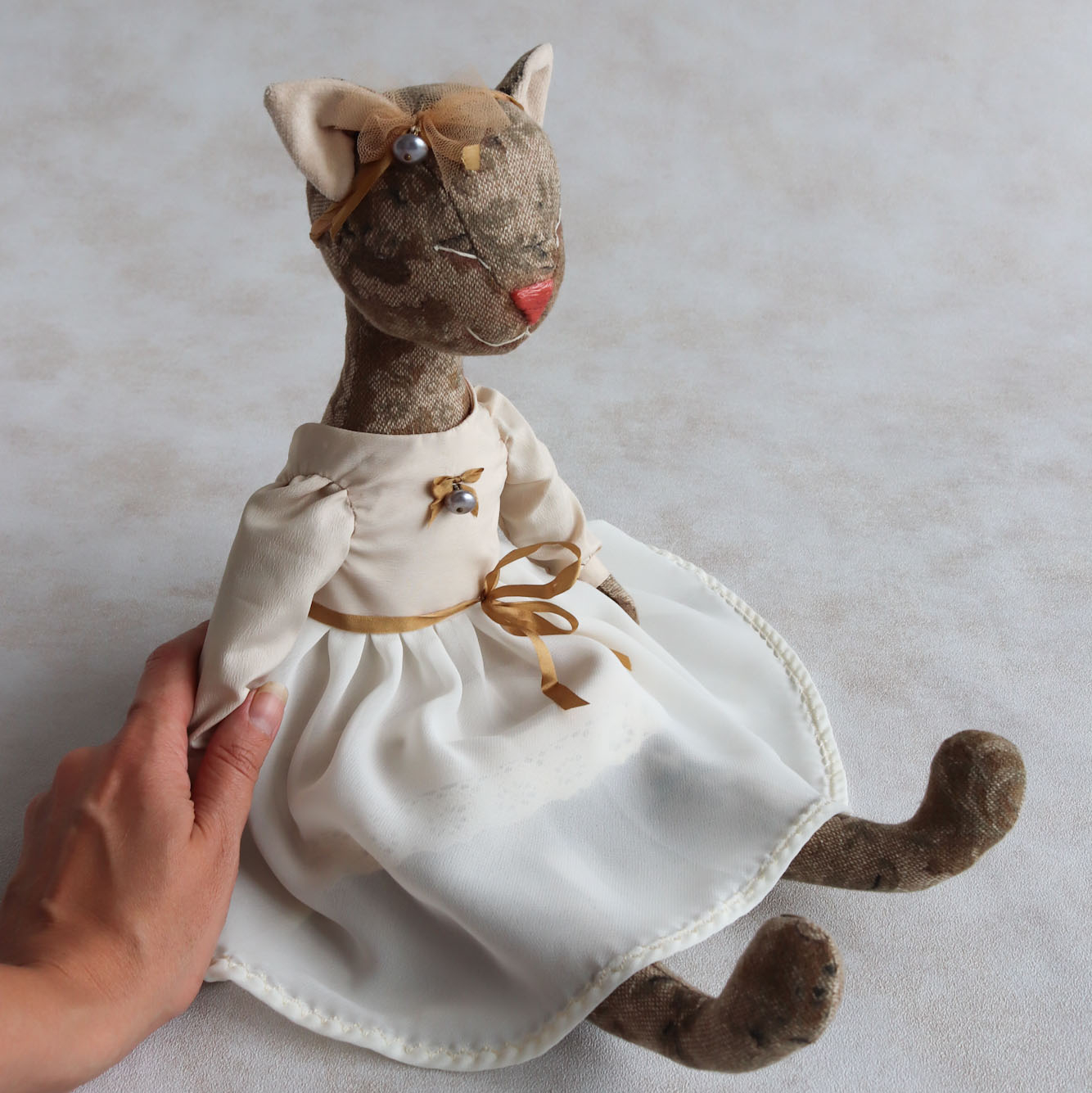 Кошка. Авторская игрушка из текстиля.