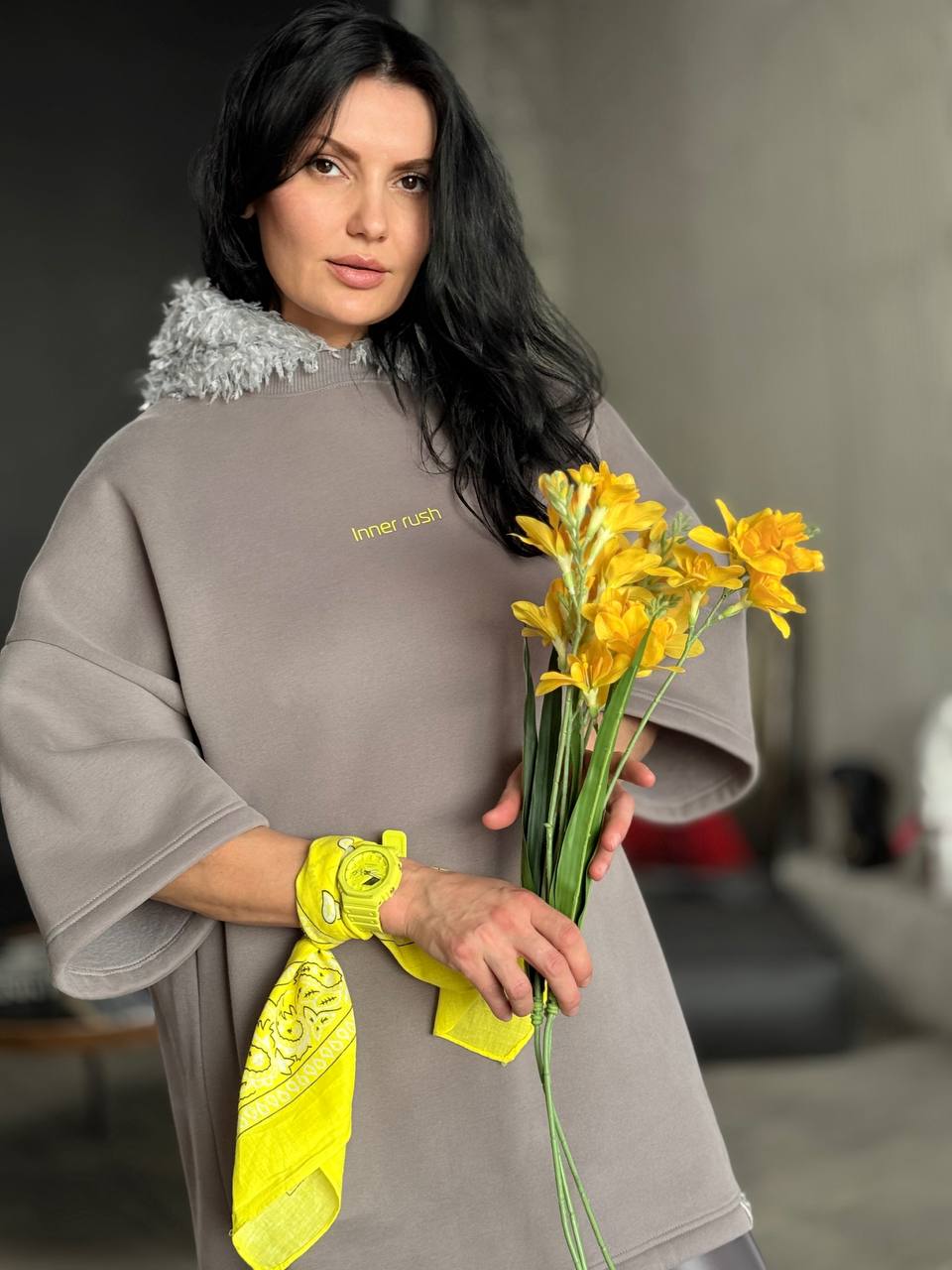 Удлиненный свитшот "Операция IR", bivalij