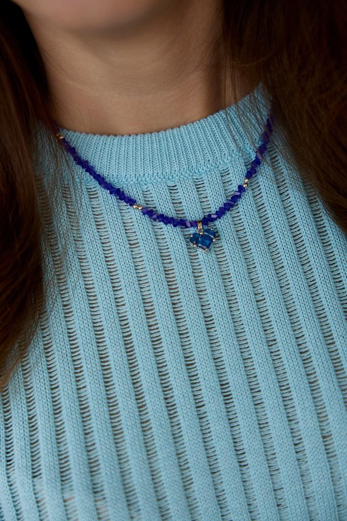 Украшение синее из камней