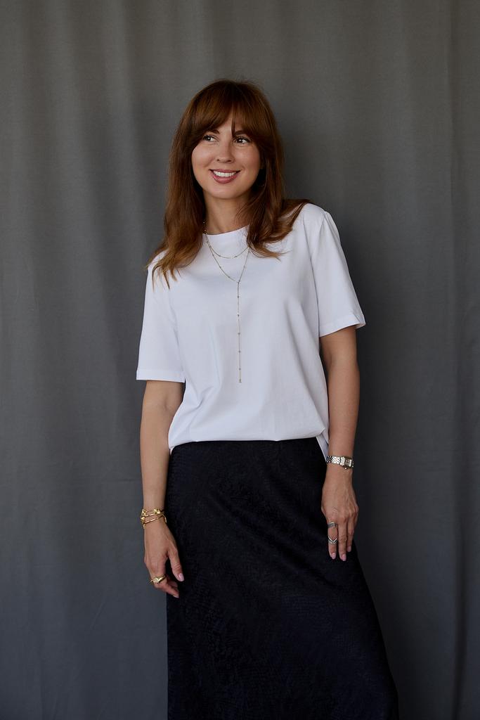 Белая  футболка из хлопка база