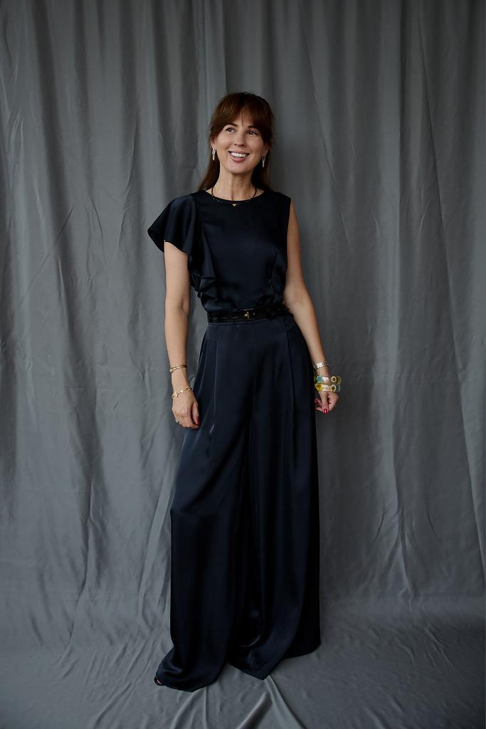 КОМБЕЗ темно-синий с воланом