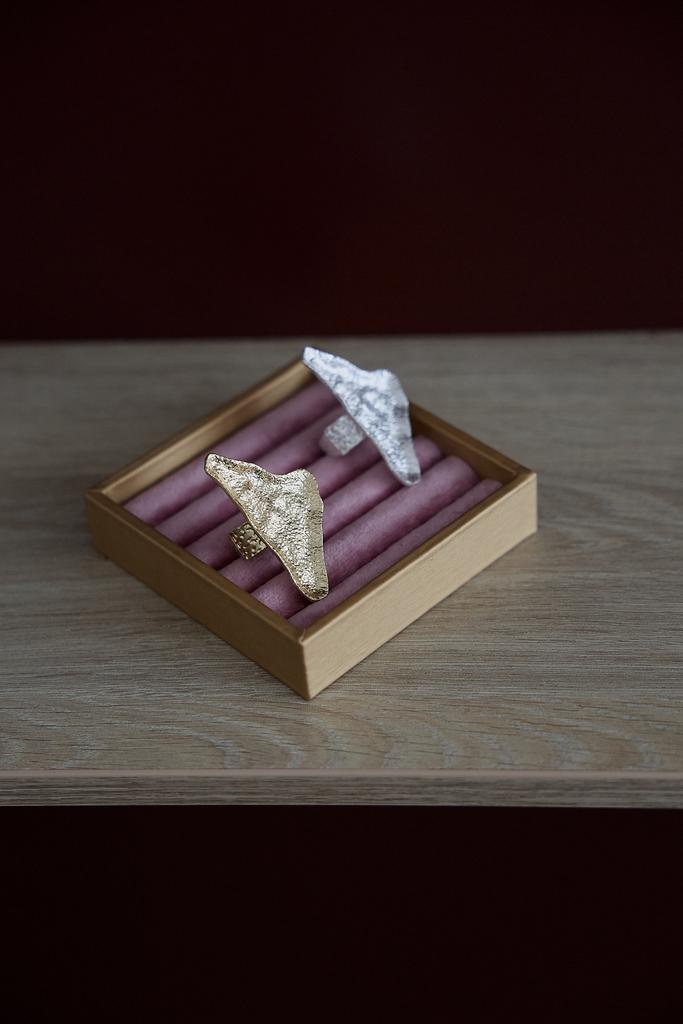 Кольцо с регулировкой из матового металла