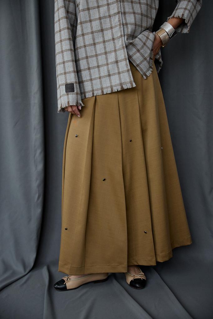 Юбка  миди песочная