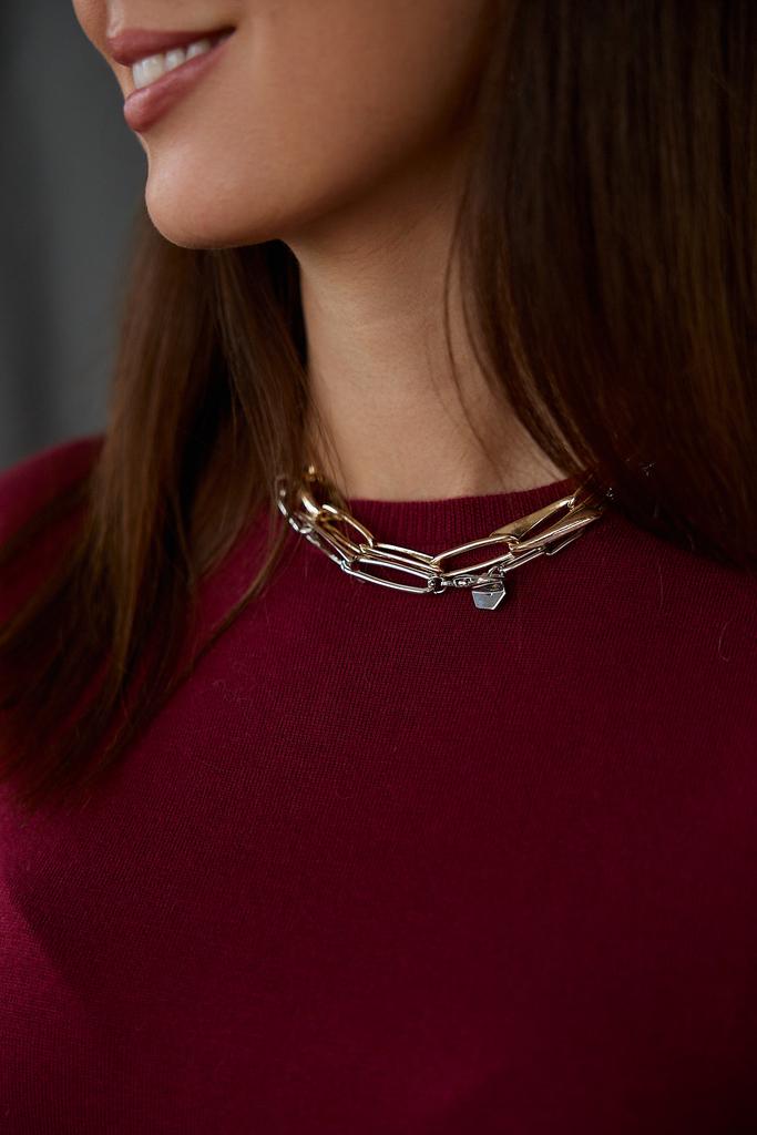 Украшение   металл цепь  короткая