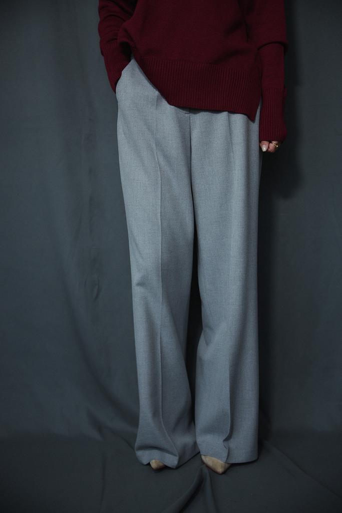 Брюки серые прямые с шерстью