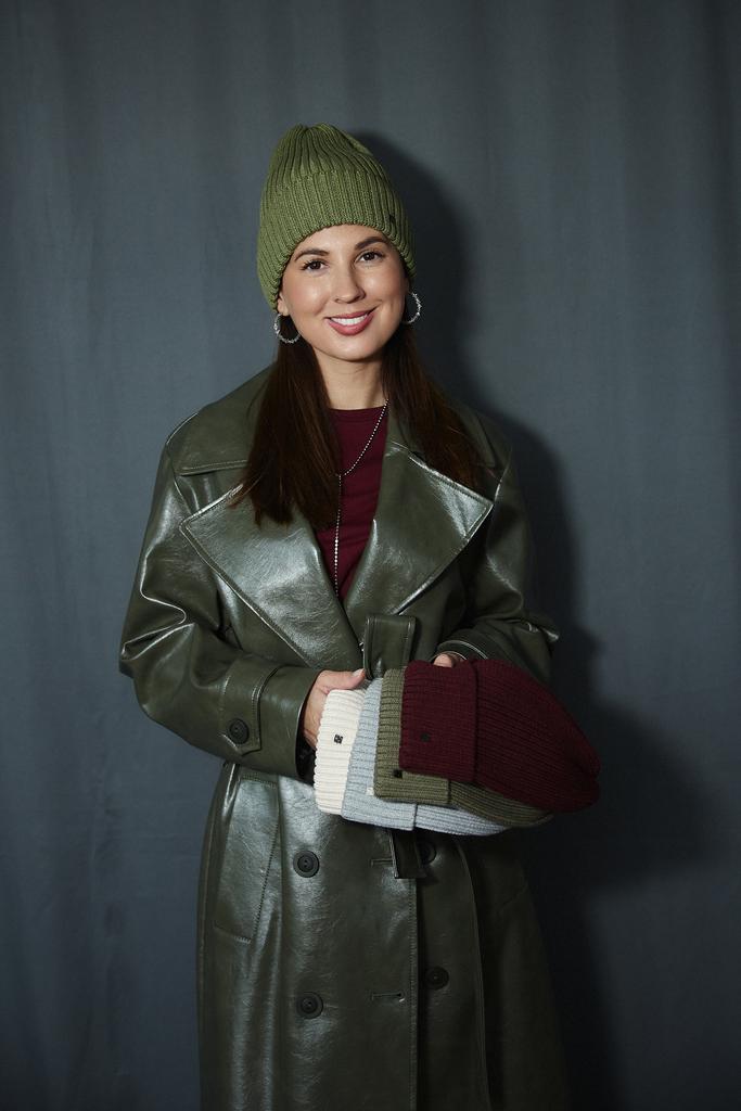 Шапка из хлопка  с отворотом