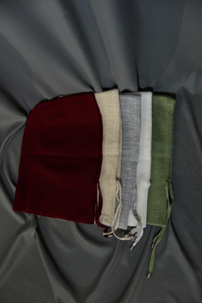 Вязаный капюшон двойной  из шерсти