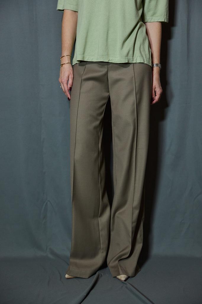 Брюки-палаццо  оливковые