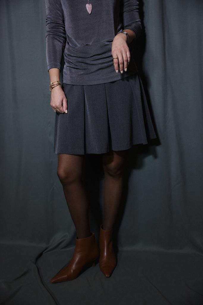 Юбка серая мини