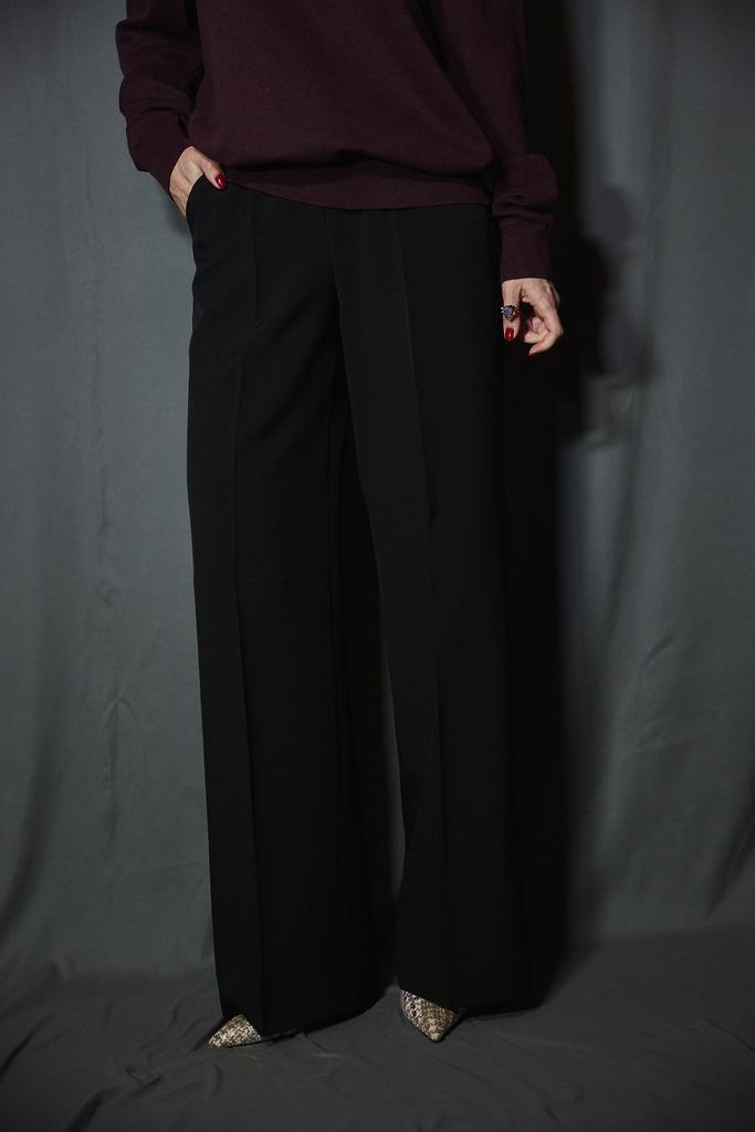 Брюки чёрные  палаццо весна
