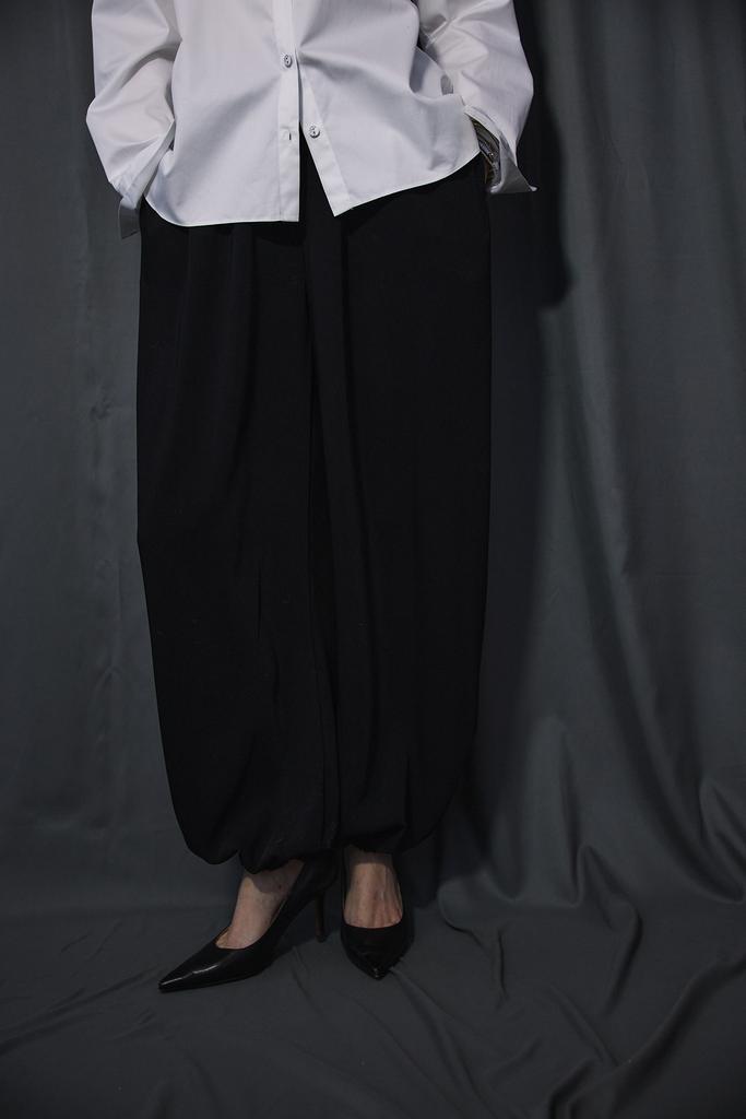 Брюки-шаровары черные