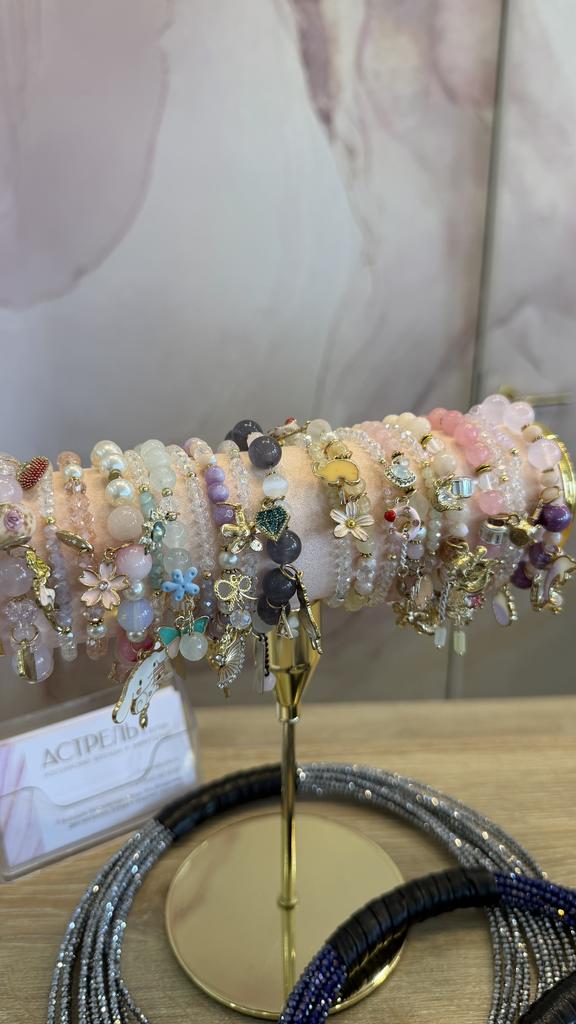 Браслет 2 в 1 на резинке (продаются в коробочке)