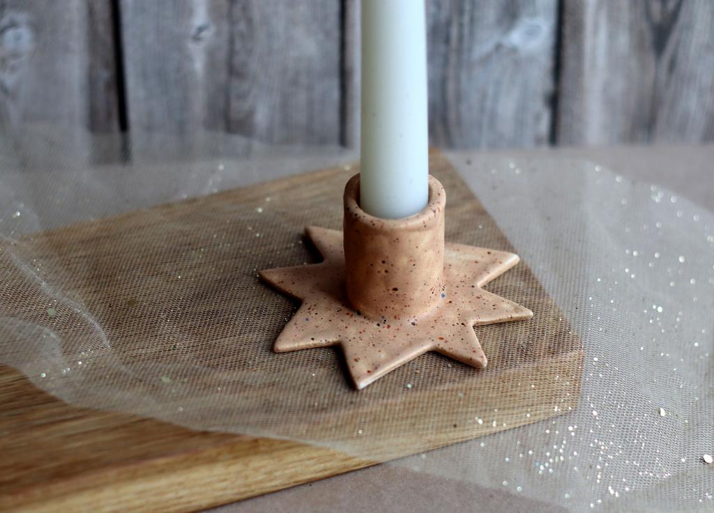 Подсвечник "Звезда" цвет "тёплый песок"
