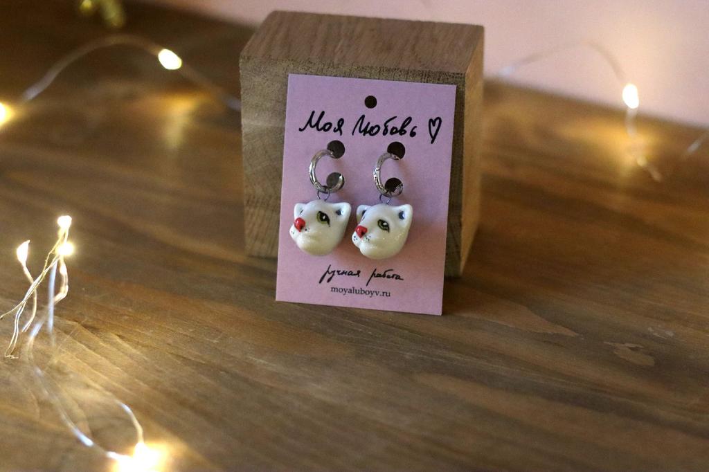серьги "Коты"