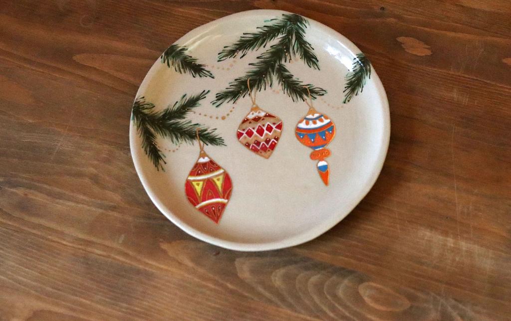 тарелка  "Ёлочные игрушки"
