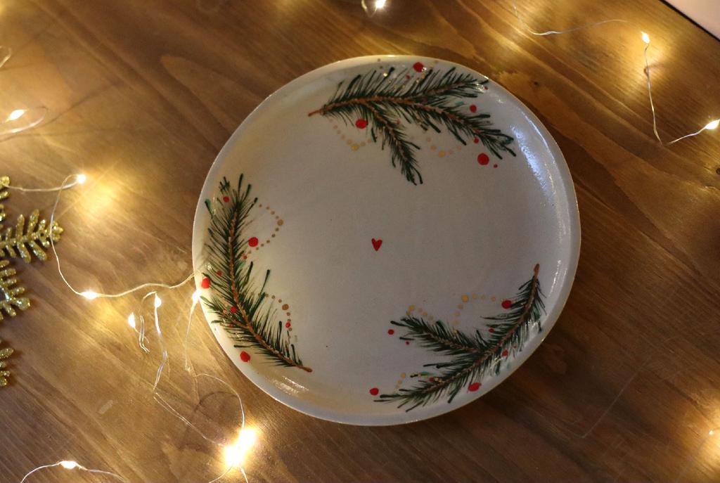 Тарелка новогодняя 18см