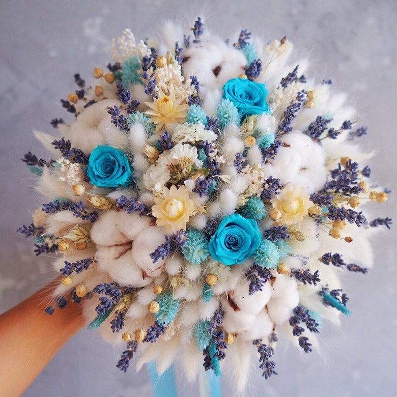 свадебный букет из сухоцветов