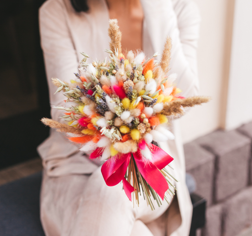 букет из лагуруса и лаванды