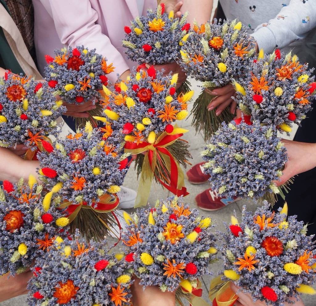 Букет из лаванды сухоцветов флёр декор