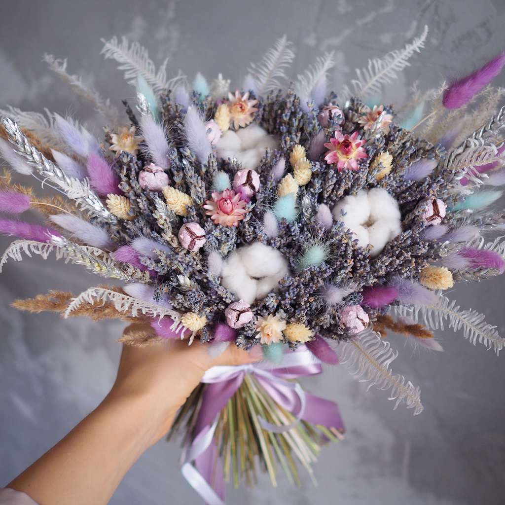 букет из сухоцветов и лаванды lafleurdecor.ru
