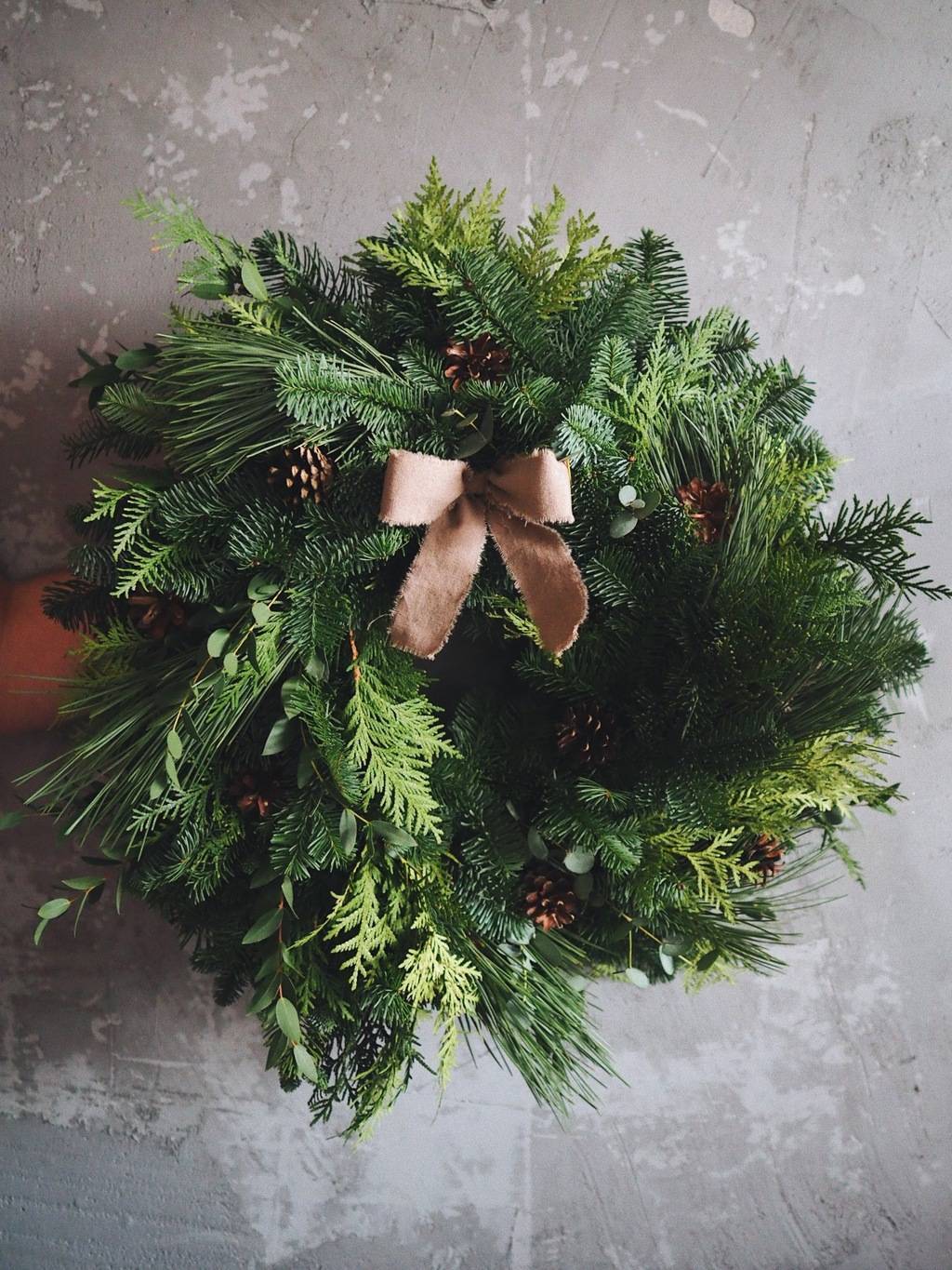 Минималистичный зеленый венок