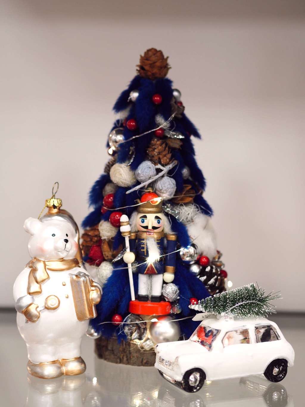 Винтажная ёлочка из лагуруса (нет в наличии, работа для примера)