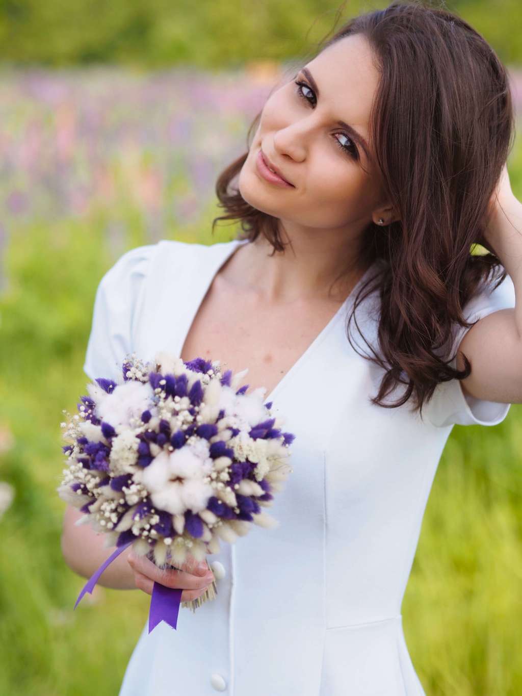 Свадебный букет из сухоцветов