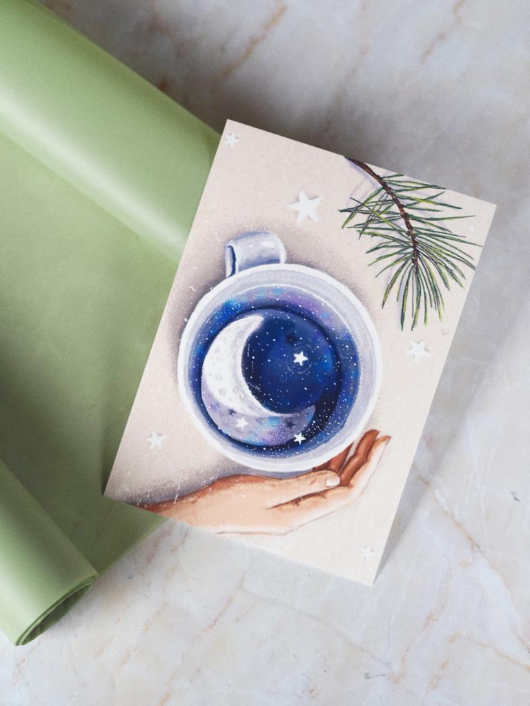 Открытка «Луна в чашке»