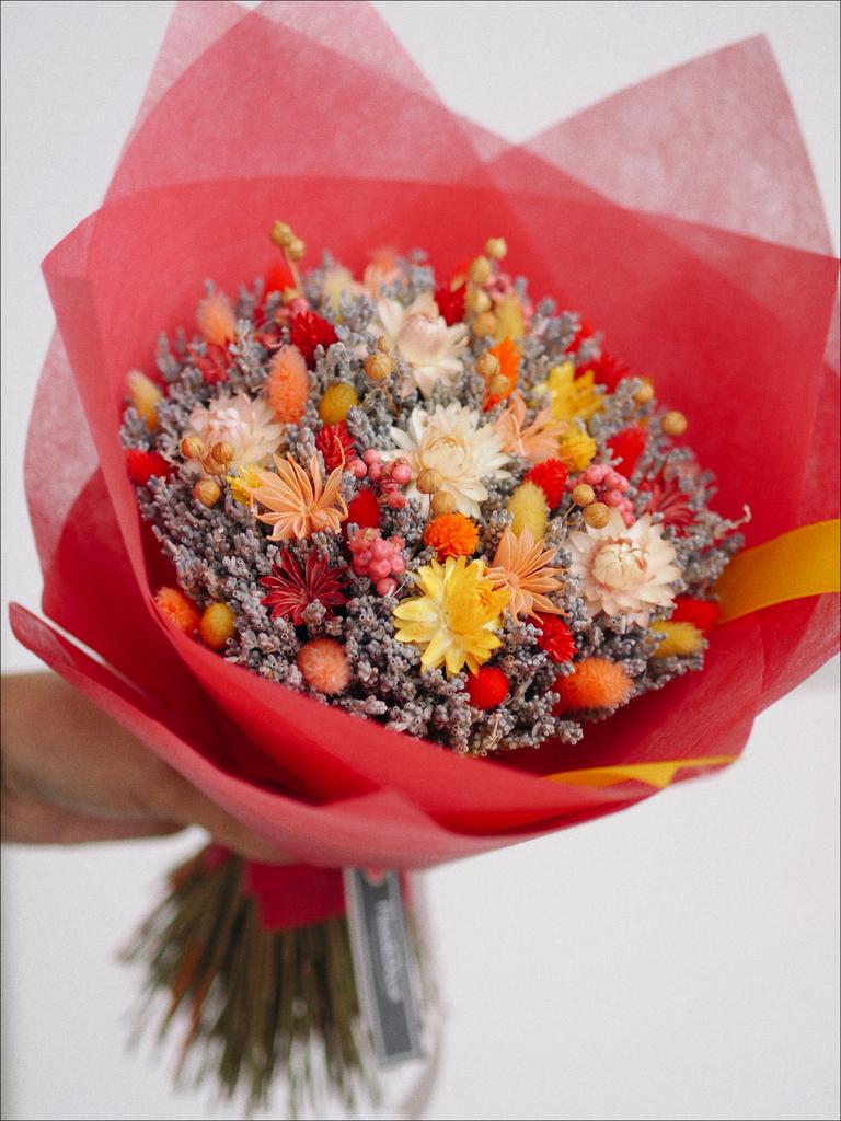 Лавандовый букет с сухоцветами