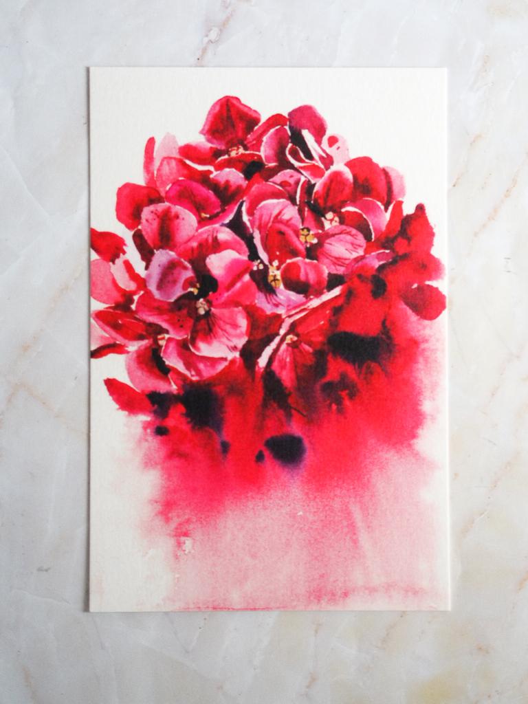 Открытка "Гортензия"