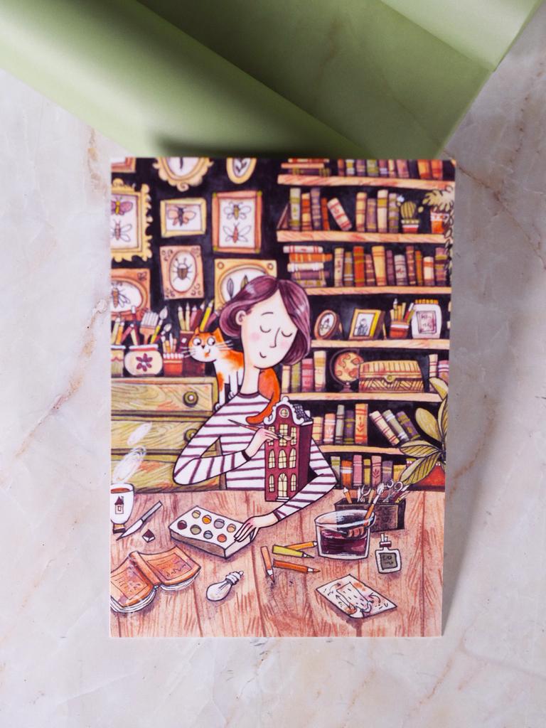 Открытка Alis and cat