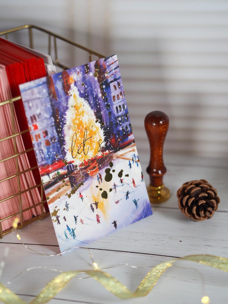 Открытка let’s  new year party