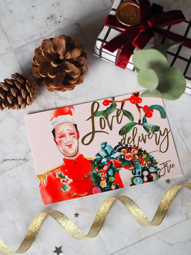 Открытка новогодняя доставка любви