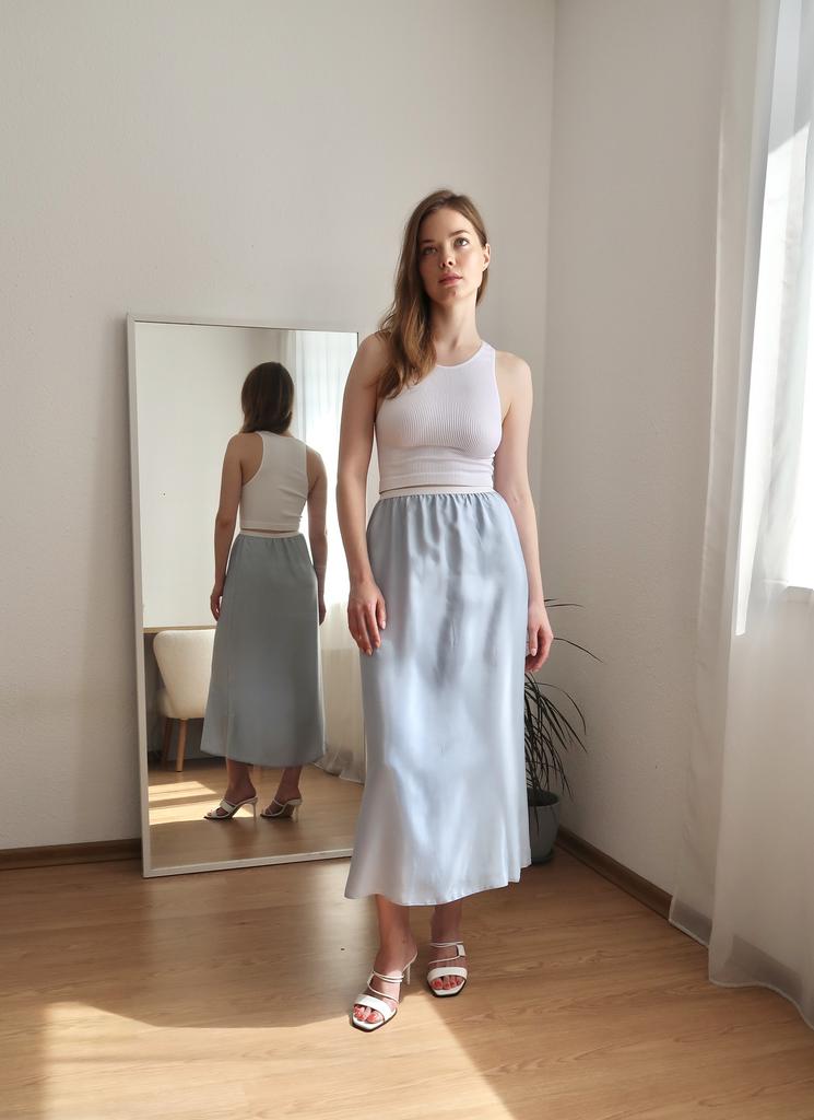 Юбка миди из вискозы