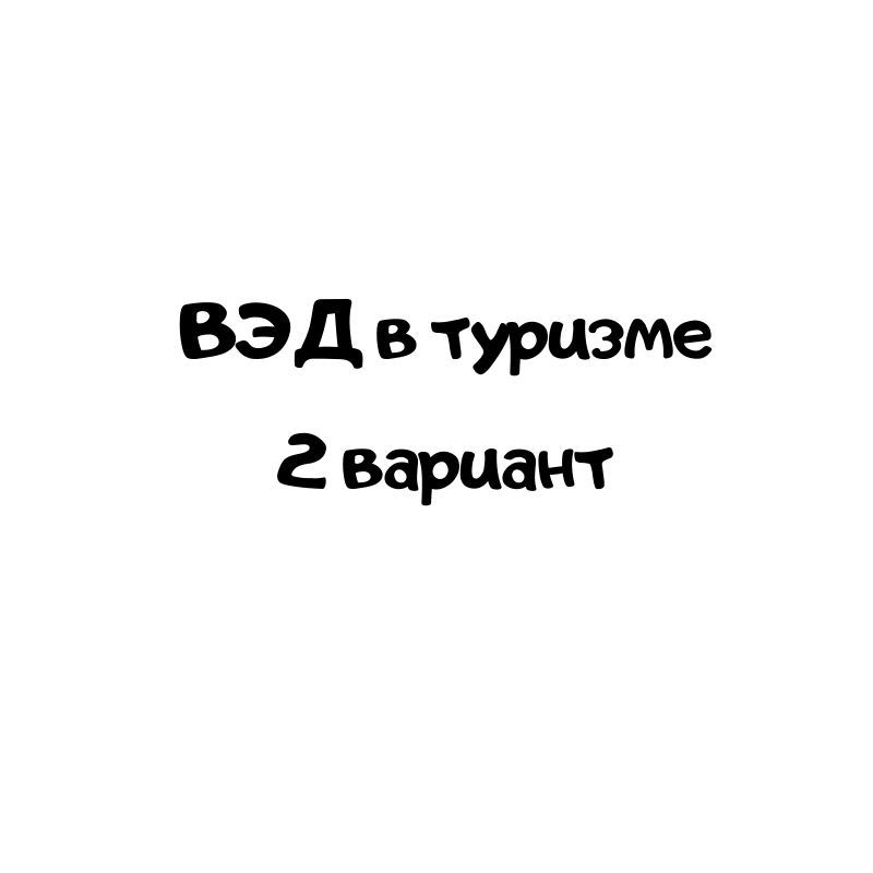 ВЭД в туризме 2 вариант