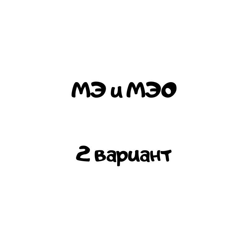 МЭ и МЭО  2 вариант
