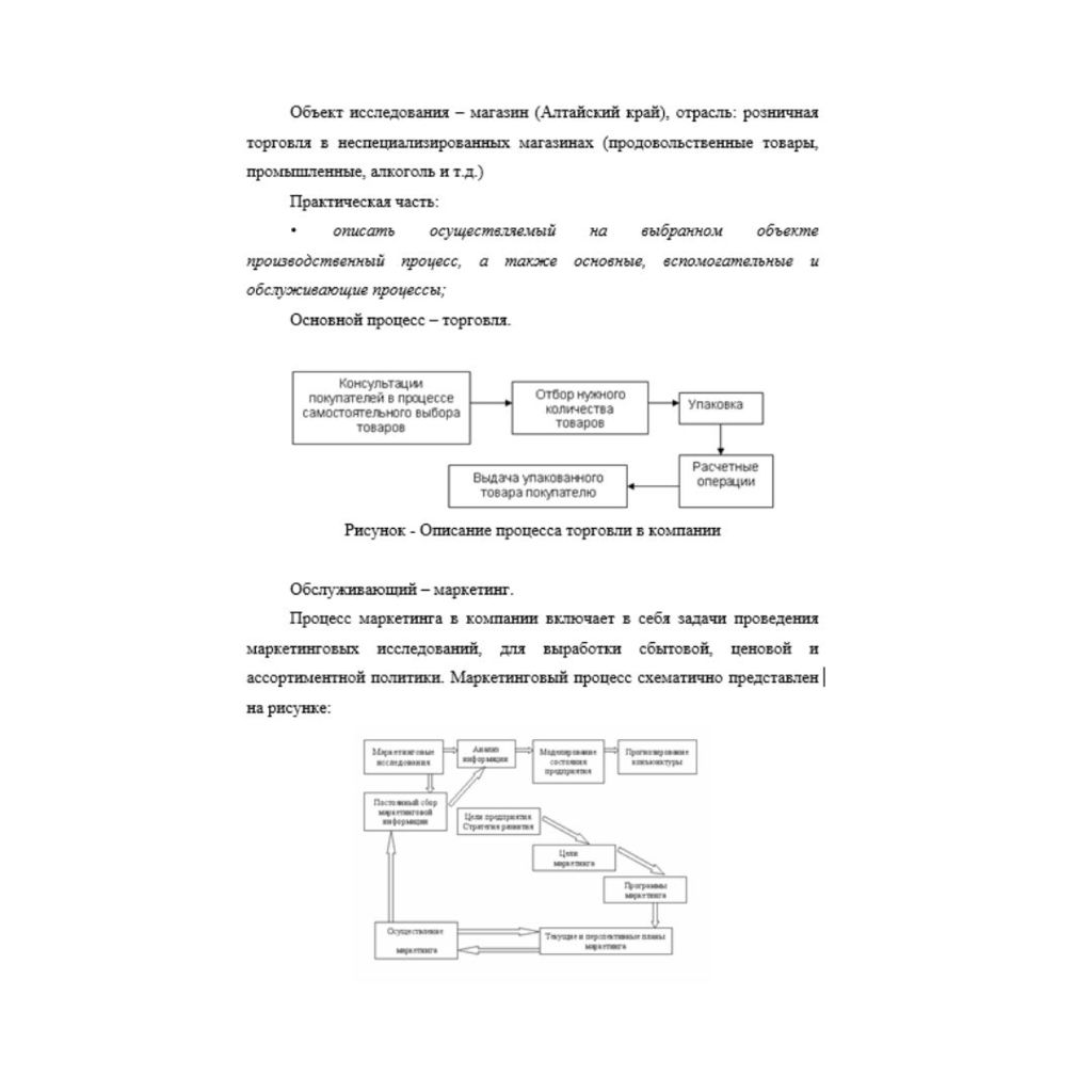 Теория менеджмента магазин продовольственных товаров