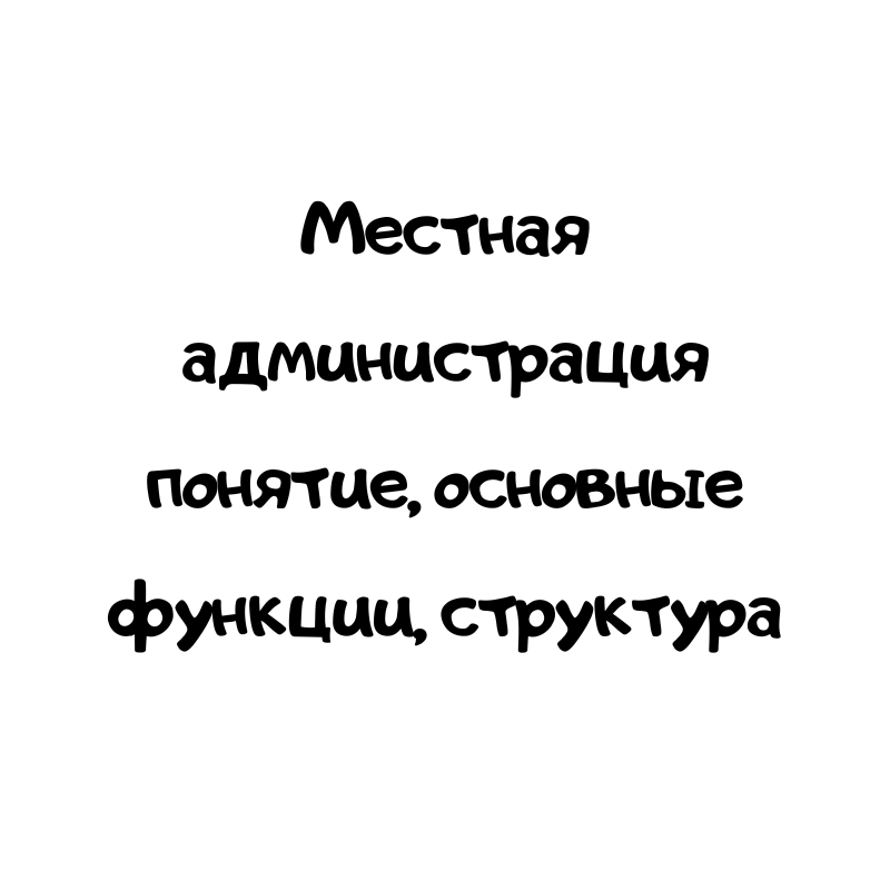 Местная администрация понятие, основные функции, структура