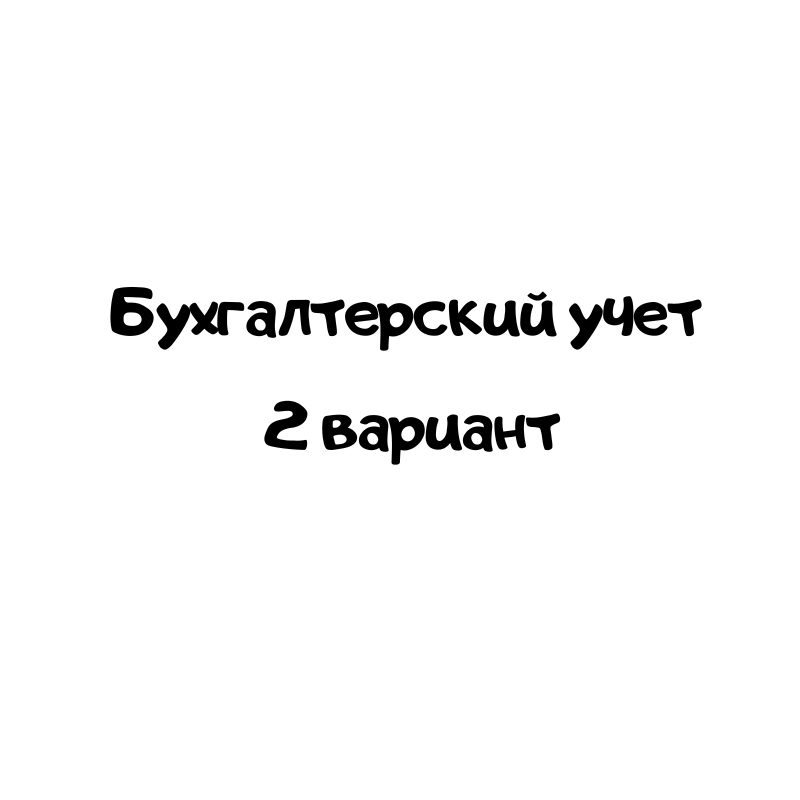 Бухгалтерский учет 2 вариант