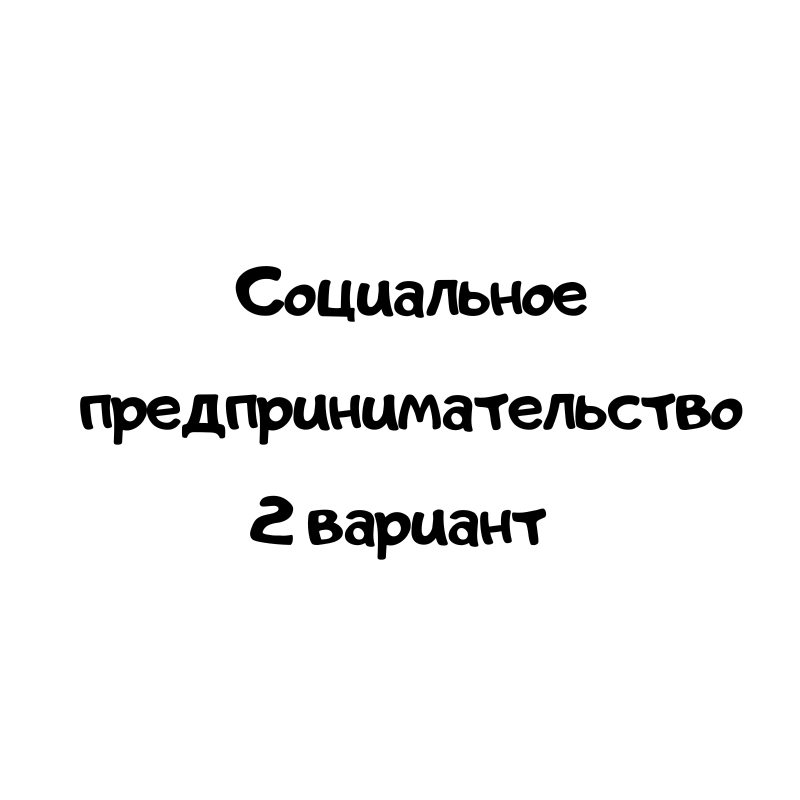 Социальное предпринимательство 2 вариант