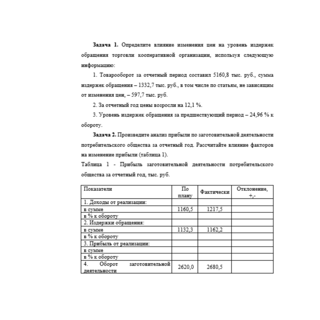 Экономика потребительской кооперации . Определите влияние изменения цен на уровень издержек обращения торговли