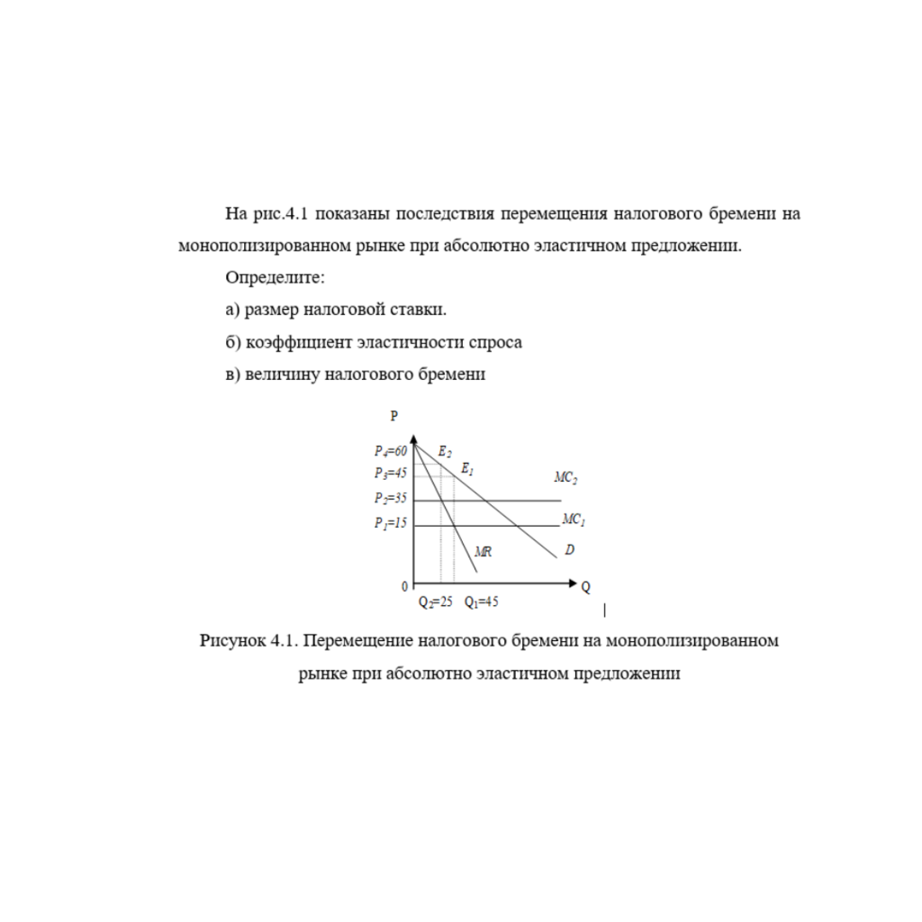 На рис.4.1 показаны последствия перемещения налогового бремени