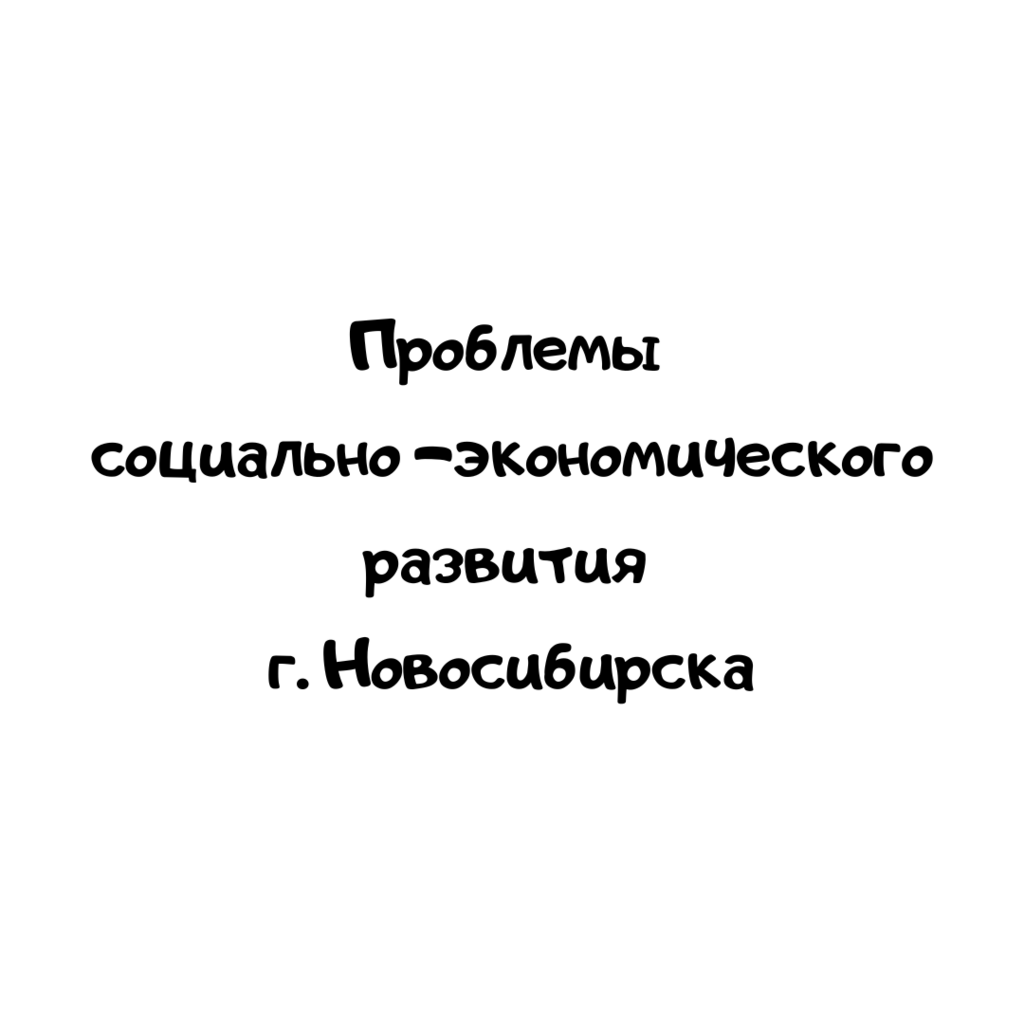 Проблемы социально -экономического развития г. Новосибирска